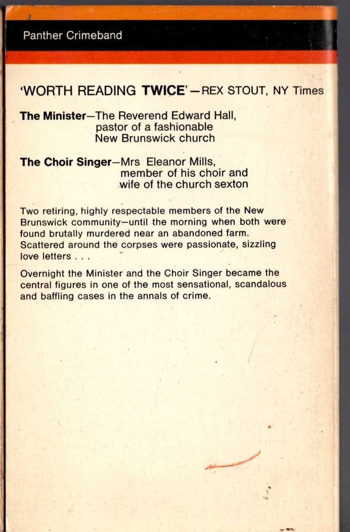 William Kunstler  THE MINISTER AND THE CHOIR SINGER magnified rear book cover image