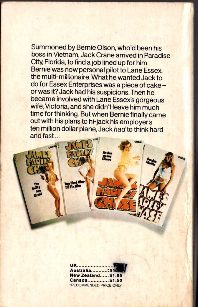 James Hadley Chase  THERE'S A HIPPY ON THE HIGHWAY magnified rear book cover image