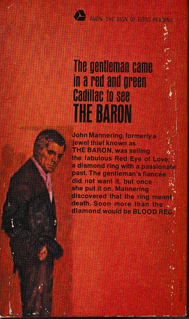 John Creasey  BLOOD RED (The Baron) magnified rear book cover image