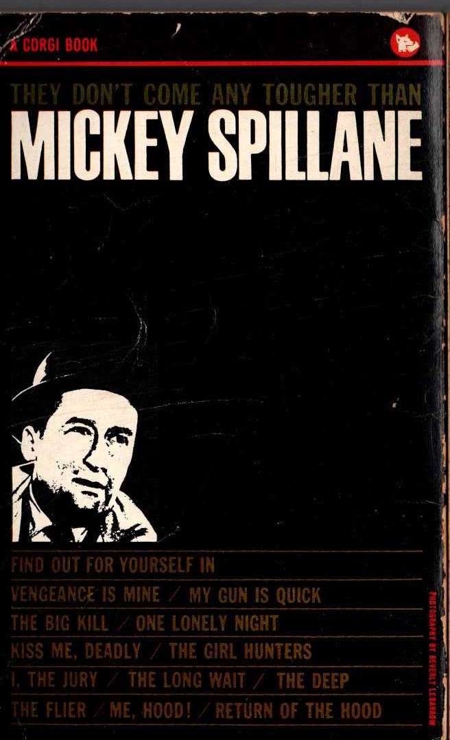 Mickey Spillane  THE GIRL HUNTERS magnified rear book cover image
