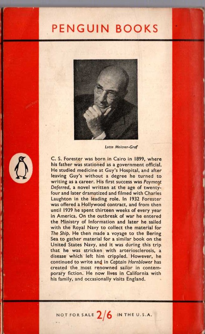 C.S. Forester  THE GENERAL magnified rear book cover image