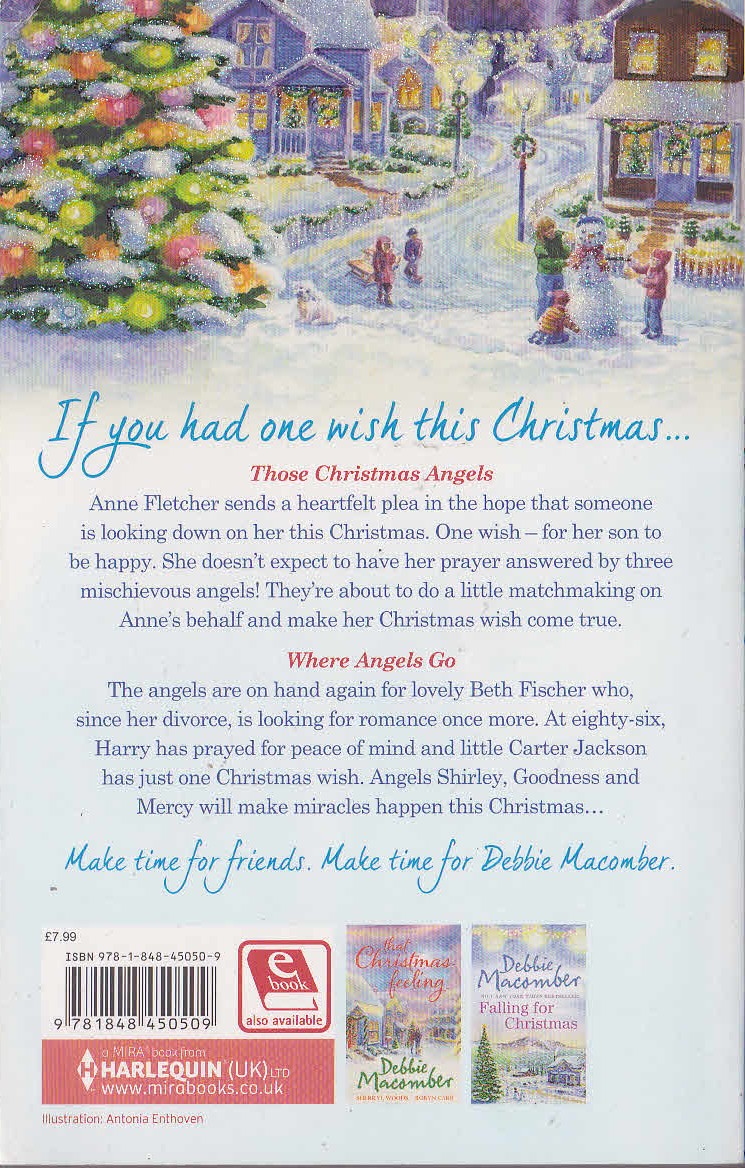 Debbie Macomber  ANGELS AT CHRISTMAS magnified rear book cover image
