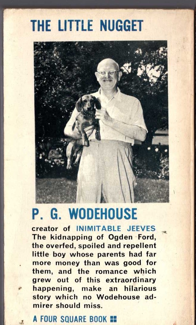 P.G. Wodehouse  THE LITTLE NUGGET magnified rear book cover image