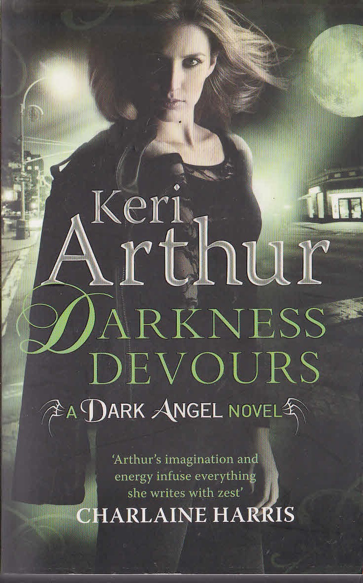Keri Arthur  DARKNESS DEVOURS [a Dark Angel novel] front book cover image