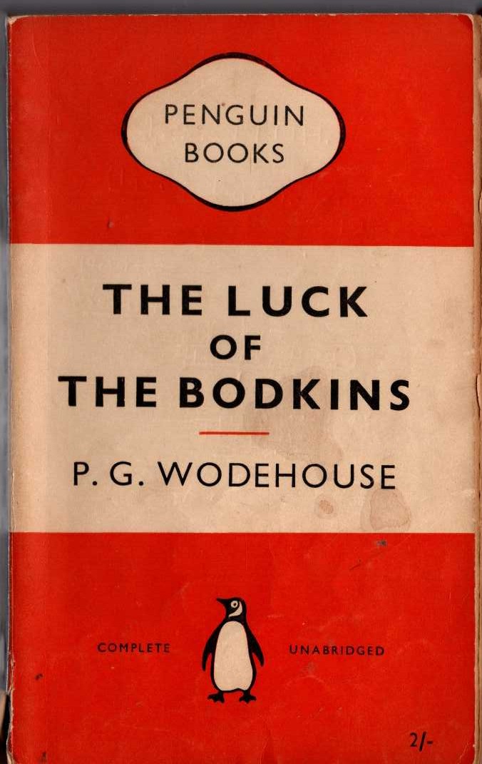 P.G. Wodehouse  THE LUCK OF THE BODKINS front book cover image