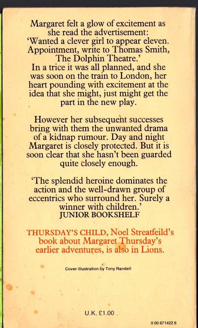 Noel Streatfeild  FAR TO GO magnified rear book cover image
