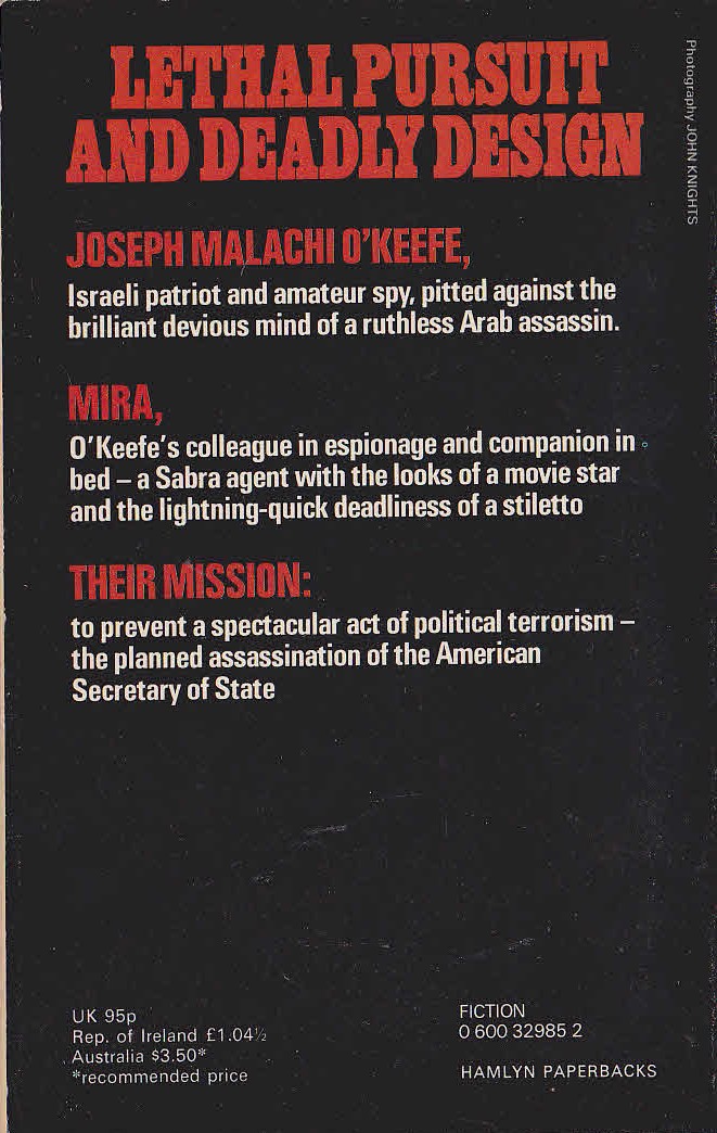 Henry Kane  THE TRIPOLI DOCUMENTS magnified rear book cover image