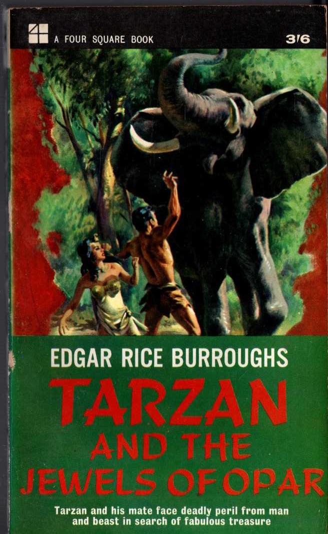 Edgar Rice Burroughs  TARZAN AND THE JEWELS OF OPAR front book cover image