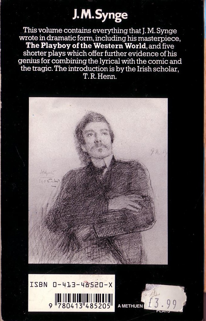 J.M. Synge  THE COMPLETE PLAYS magnified rear book cover image