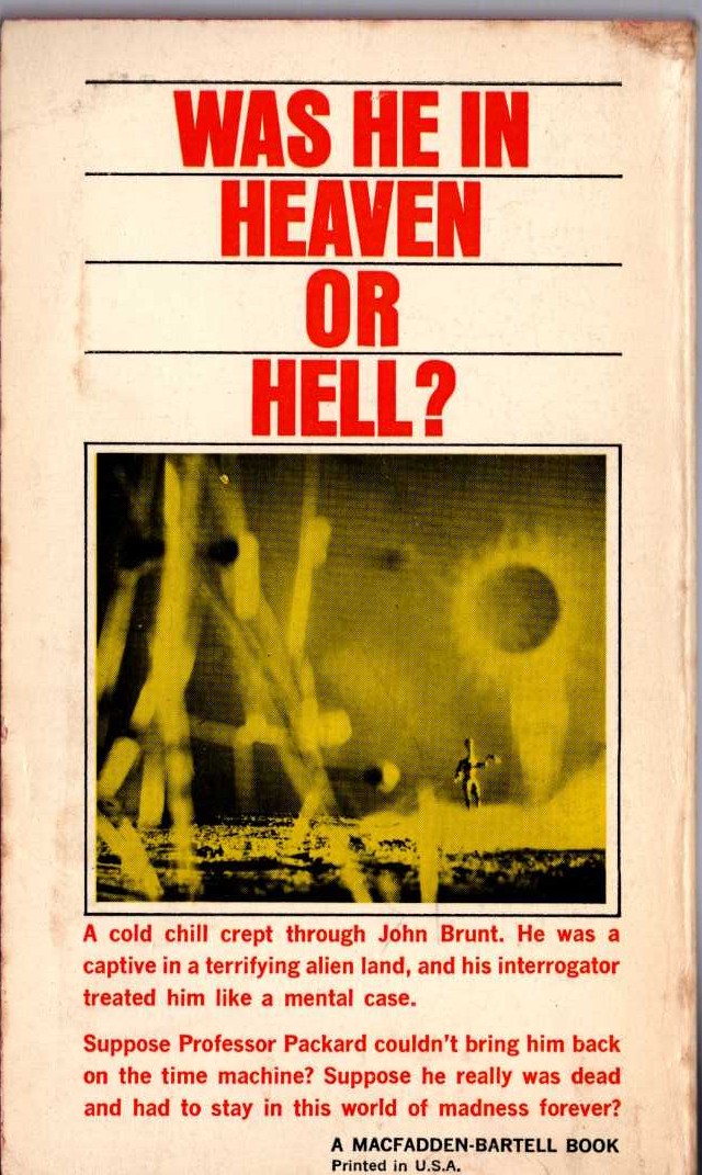 John Lymington  FROOMB! magnified rear book cover image