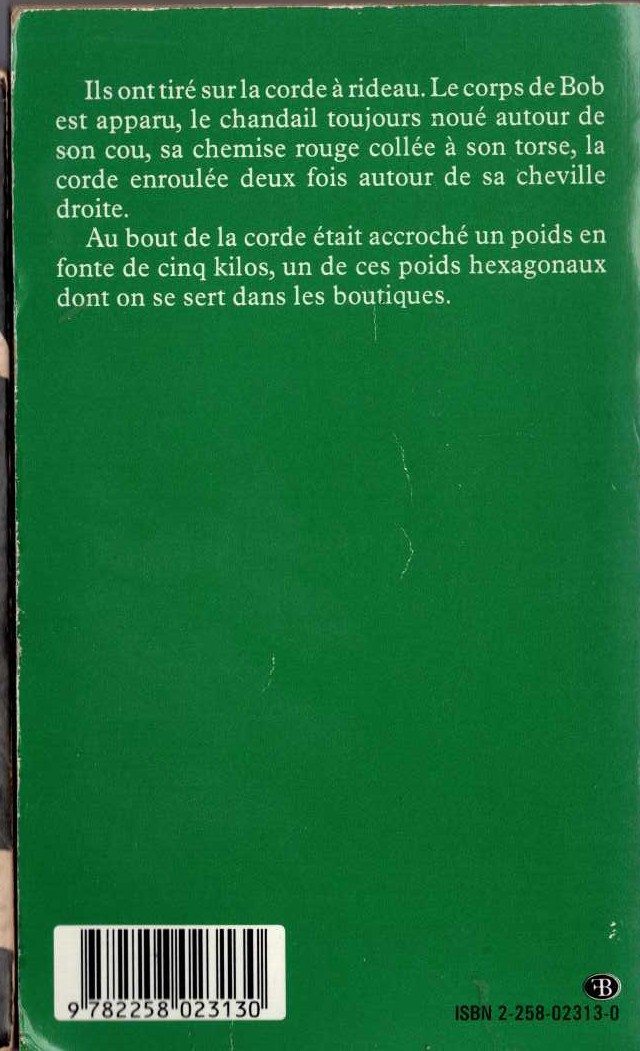 Georges Simenon  LE GRAND BOB magnified rear book cover image