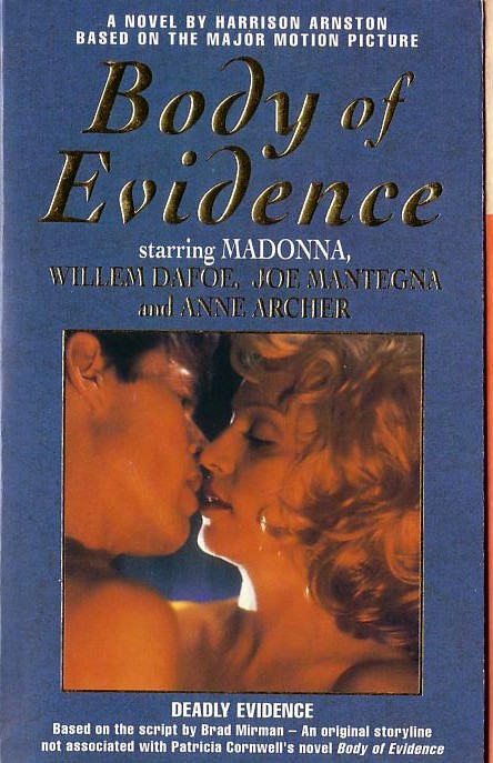 Harrison Arnston  BODY OF EVIDENCE (Madonna, Willem Dafoe, Joe Mantegna) front book cover image