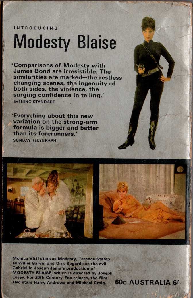 Peter O'Donnell  MODESTY BLAISE (Film tie-in) magnified rear book cover image