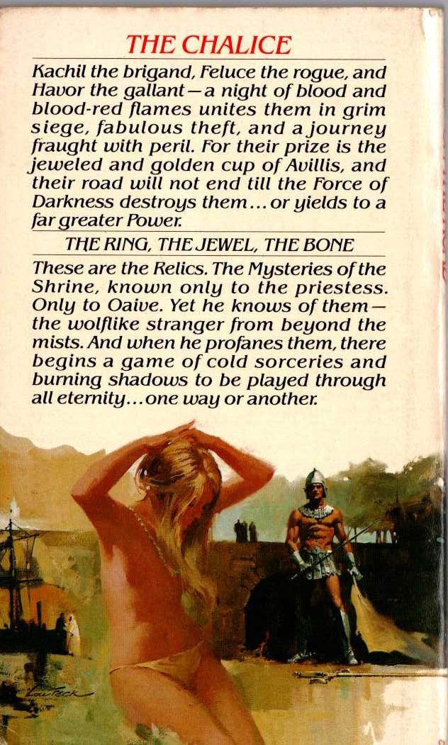 Tanith Lee  COMPANIONS ON THE ROAD & THE WINTER PLAYERS magnified rear book cover image