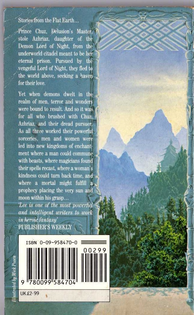 Tanith Lee  NIGHT'S SORCERIES magnified rear book cover image