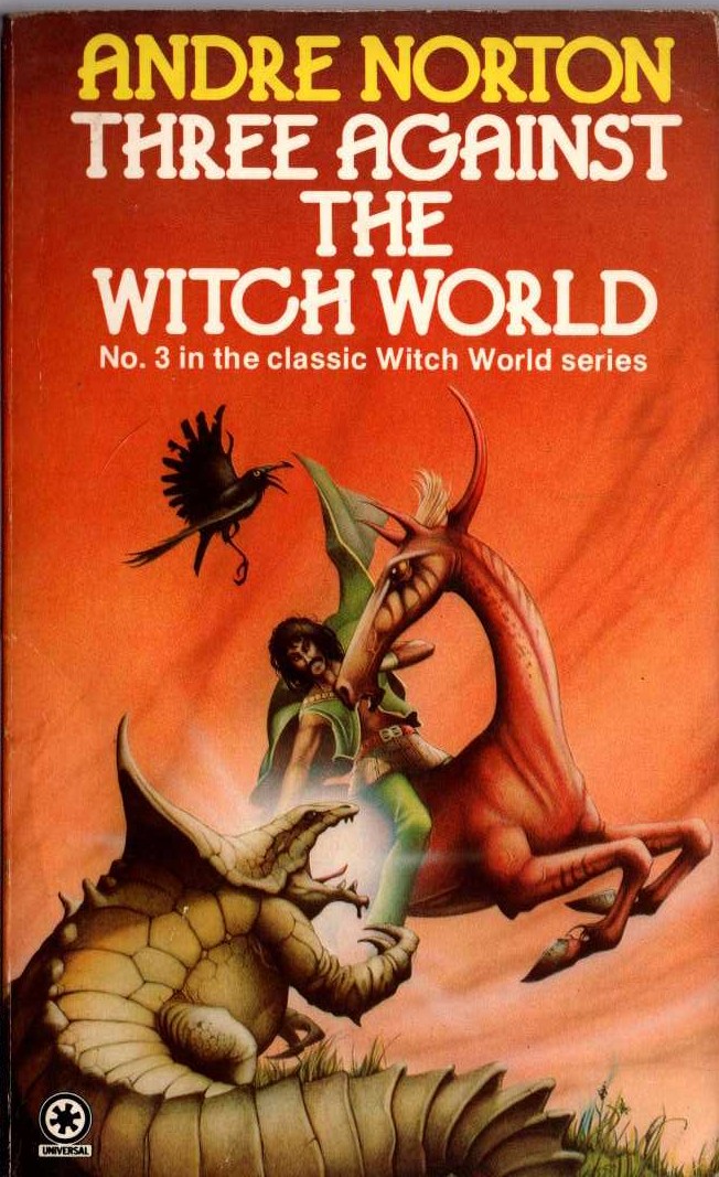 Andre Norton  THREE AGAINST THE WITCH WORLD front book cover image