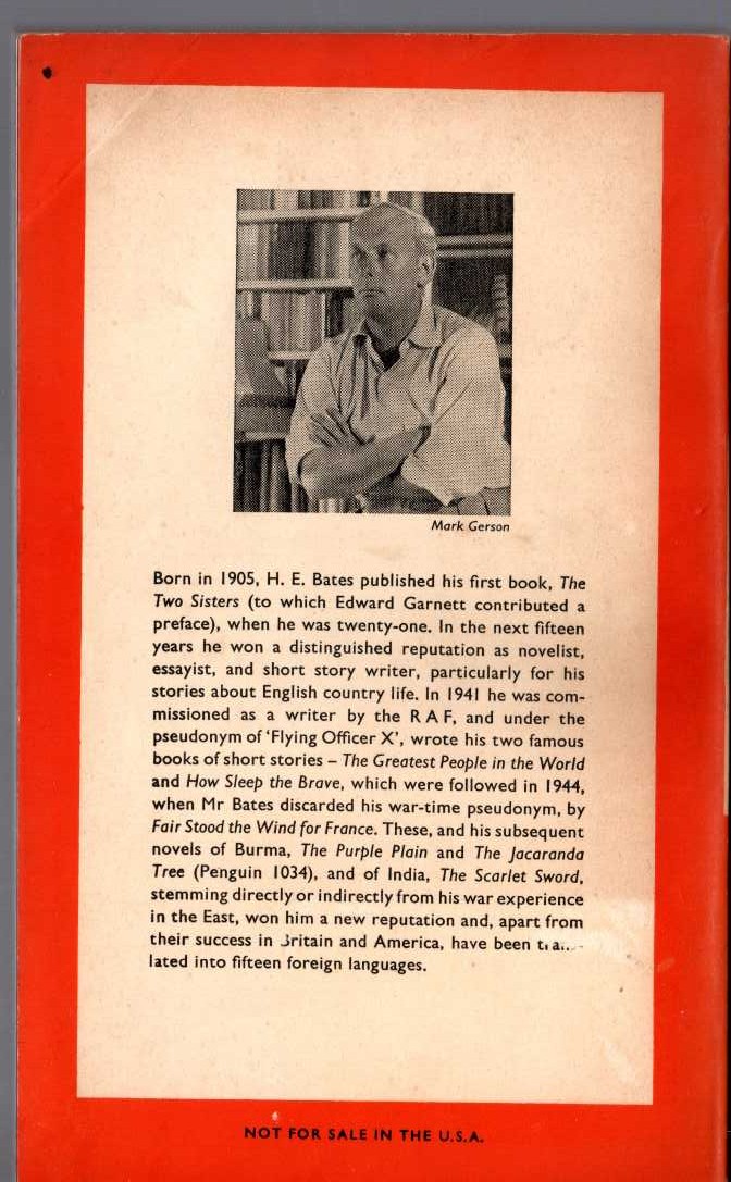 H.E. Bates  COLONEL JULIAN and Other Stories magnified rear book cover image