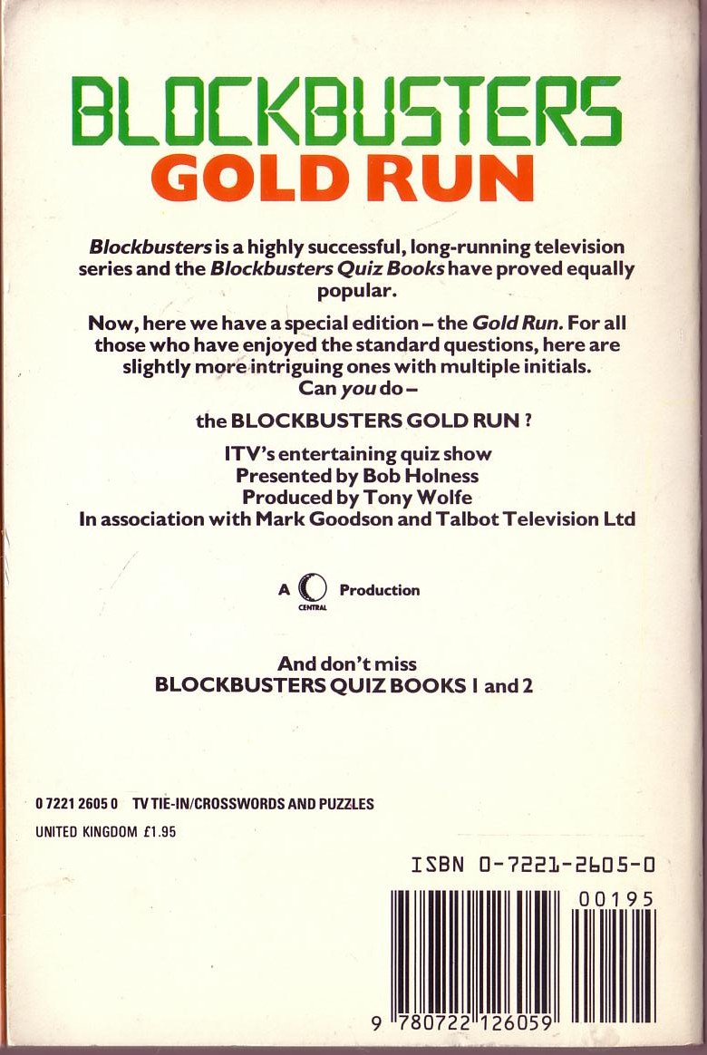 BLOCKBUSTERS   BLOCKBUSTERS GOLDRUN magnified rear book cover image