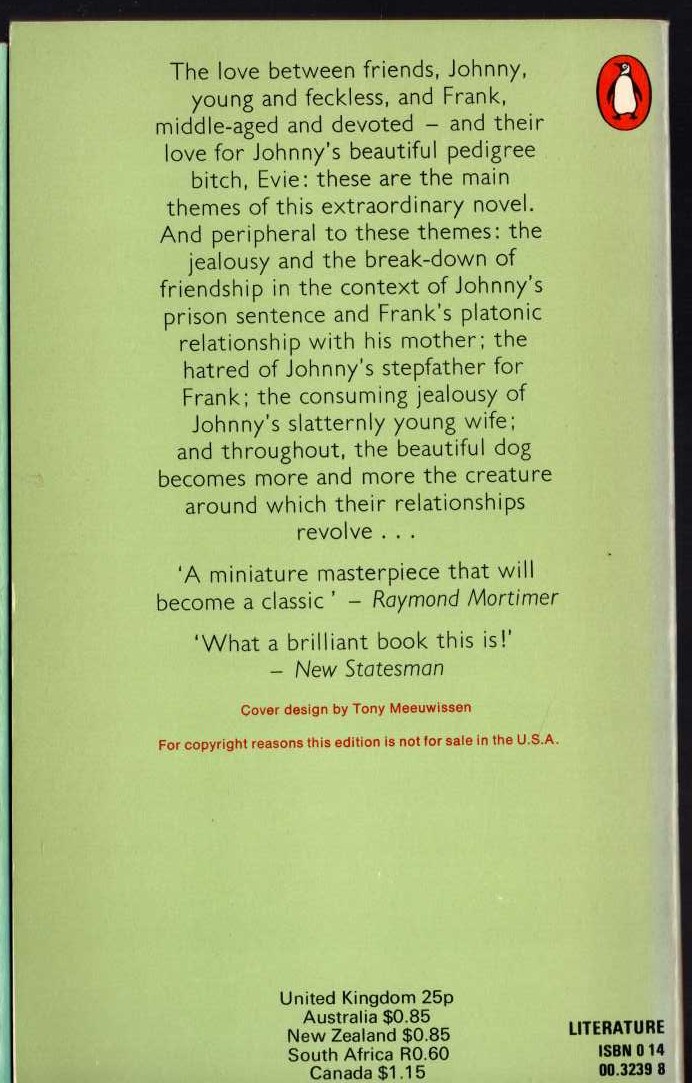 J.R. Ackerley  WE THINK THE WORLD OF YOU magnified rear book cover image
