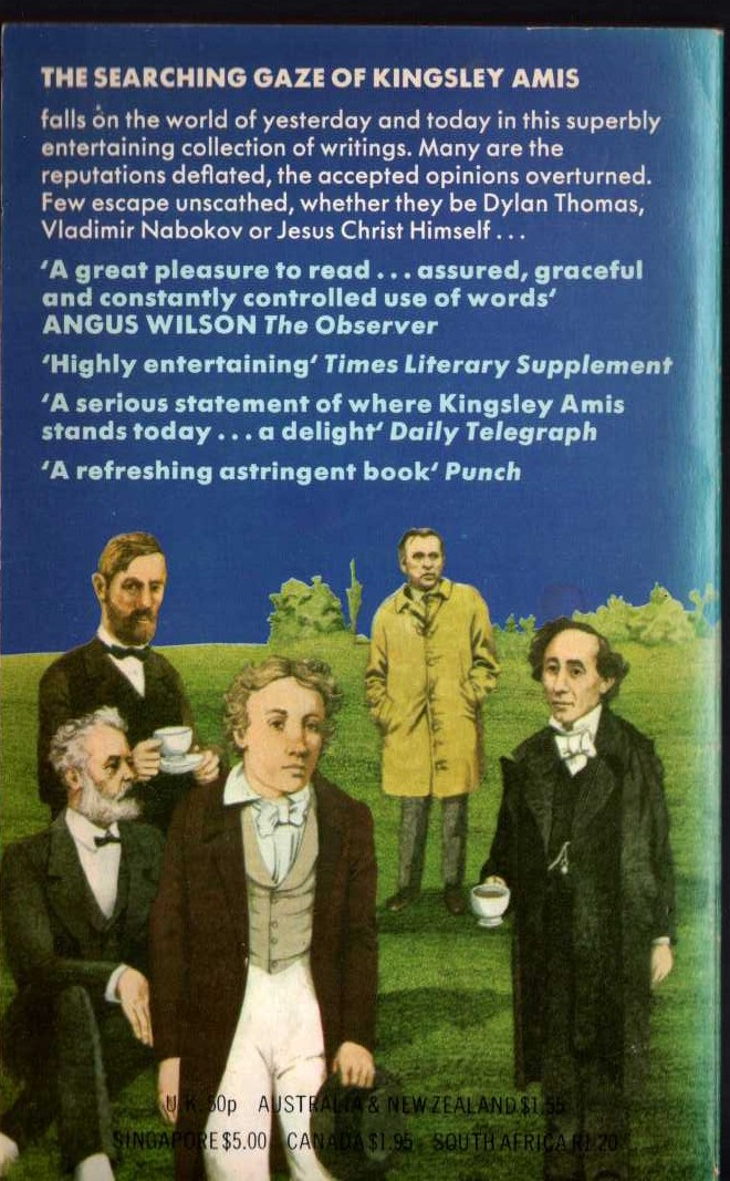 Kingsley Amis  WHAT BECAME OF JANE AUSTEN? And Other Questions magnified rear book cover image