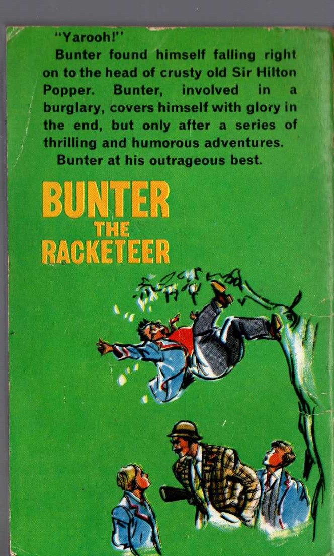 Frank Richards  BUNTER THE RACKETEER magnified rear book cover image