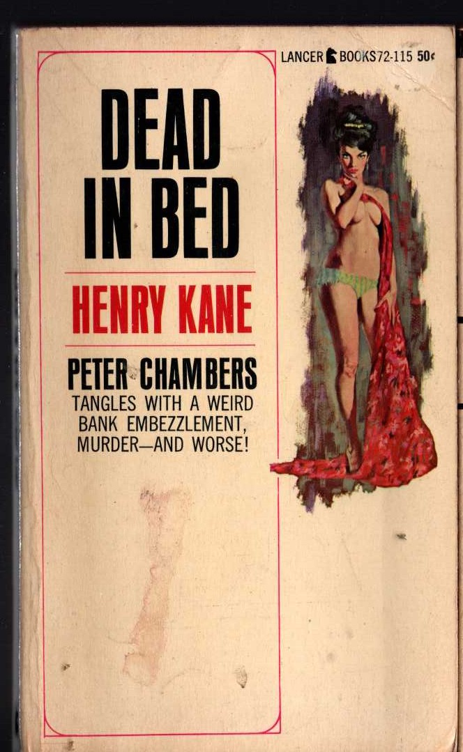 Henry Kane  DEAD IN BED front book cover image