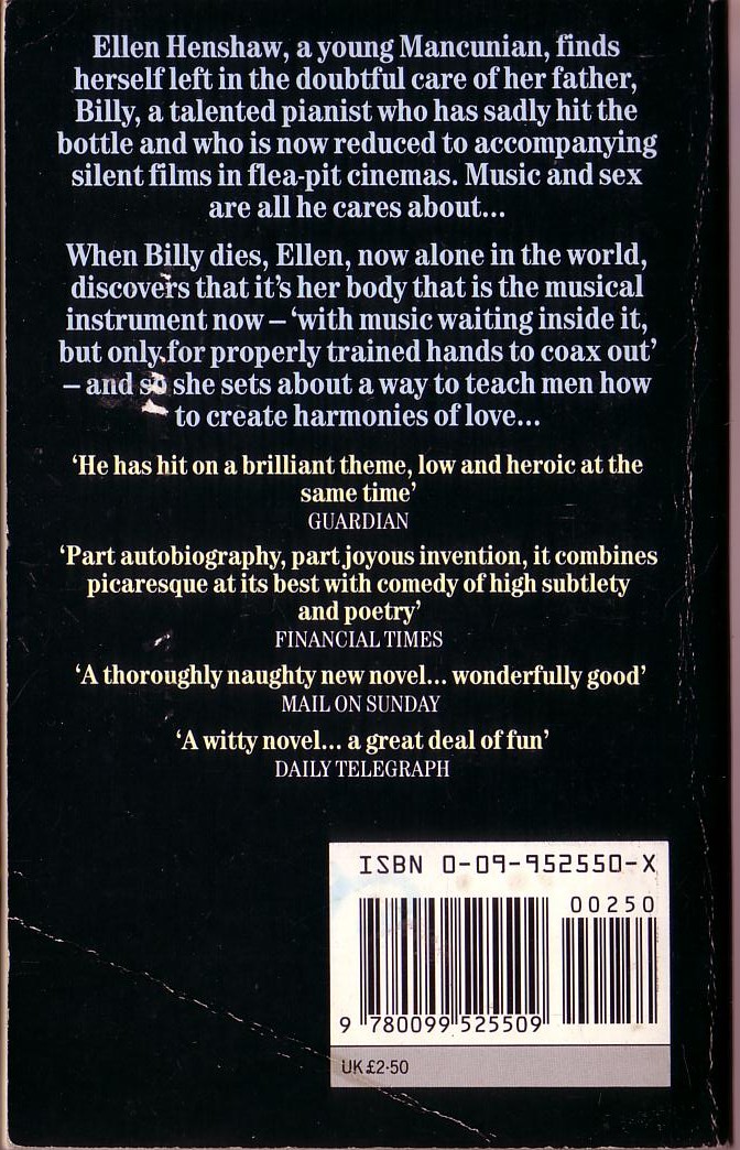 Anthony Burgess  THE PIANOPLAYERS magnified rear book cover image