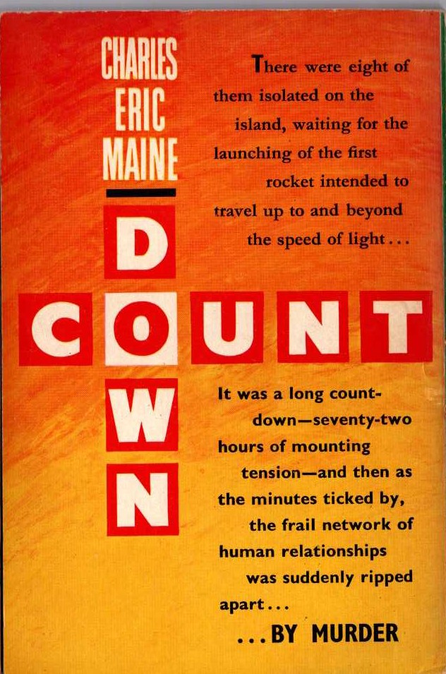 Charles Eric Maine  COUNT-DOWN magnified rear book cover image