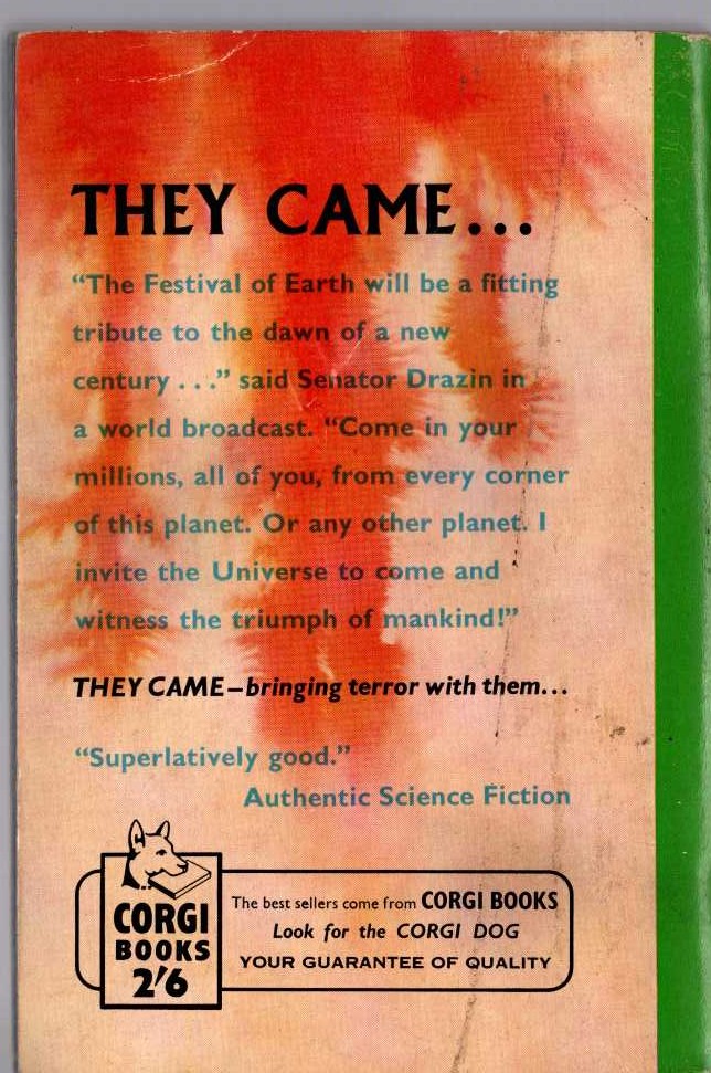 Charles Eric Maine  CRISIS 2000 magnified rear book cover image
