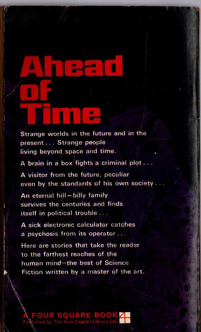Henry Kuttner  AHEAD OF TIME magnified rear book cover image