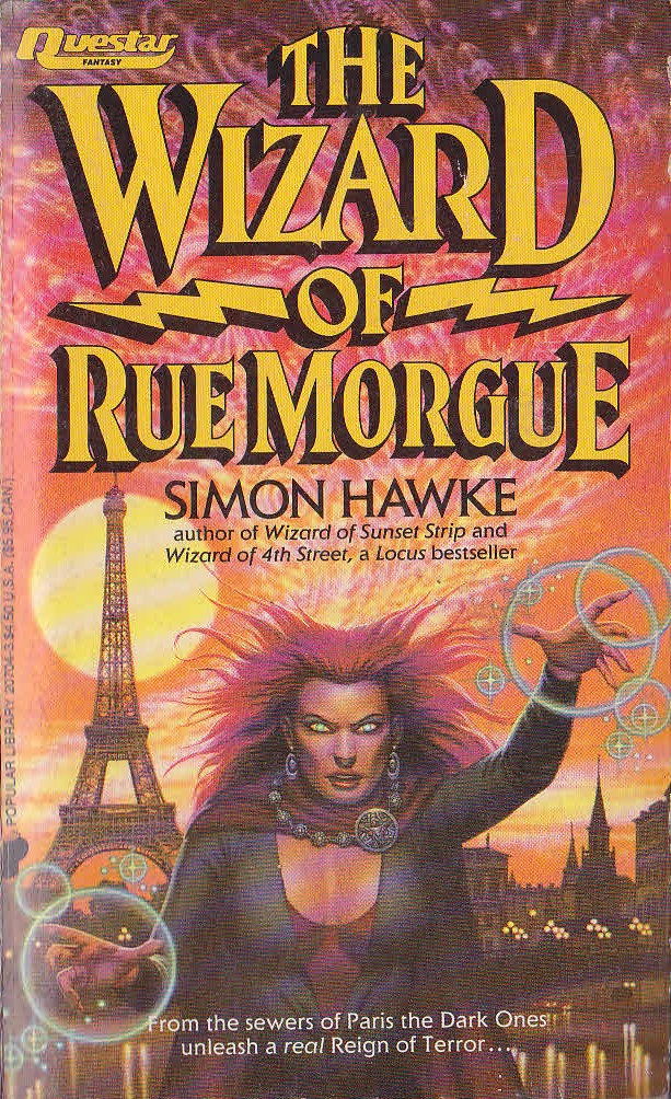 Simon Hawke  THE WIZARD OF RUE MORGUE front book cover image