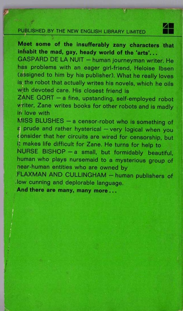 Fritz Leiber  THE SILVER EGGHEADS magnified rear book cover image