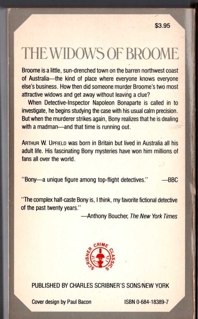 Henry Kane  BETTER WED THAN DEAD [original title: UNHOLY TRIO] magnified rear book cover image