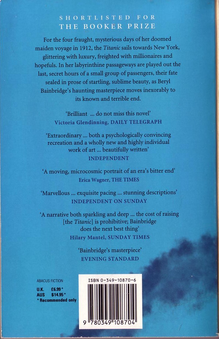 Beryl Bainbridge  EVERY MAN FOR HIMSELF magnified rear book cover image
