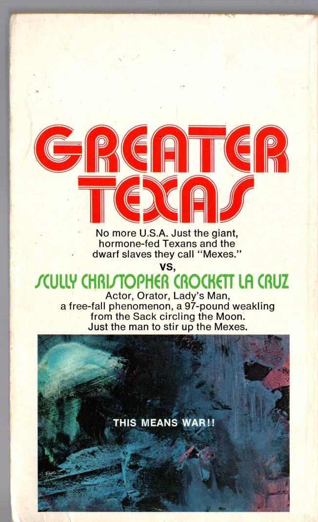 Fritz Leiber  A SPECTER IS HAUNTING TEXAS magnified rear book cover image