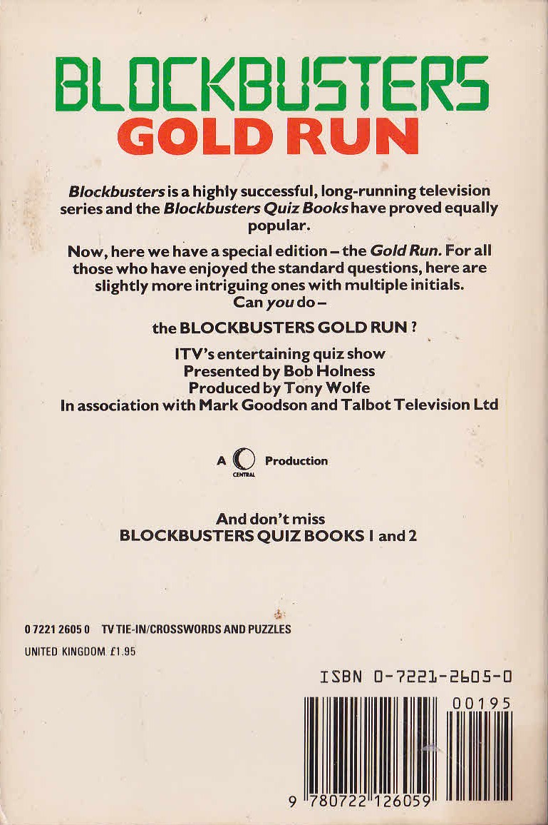 BLOCKBUSTERS   BLOCKBUSTERS GOLDRUN magnified rear book cover image