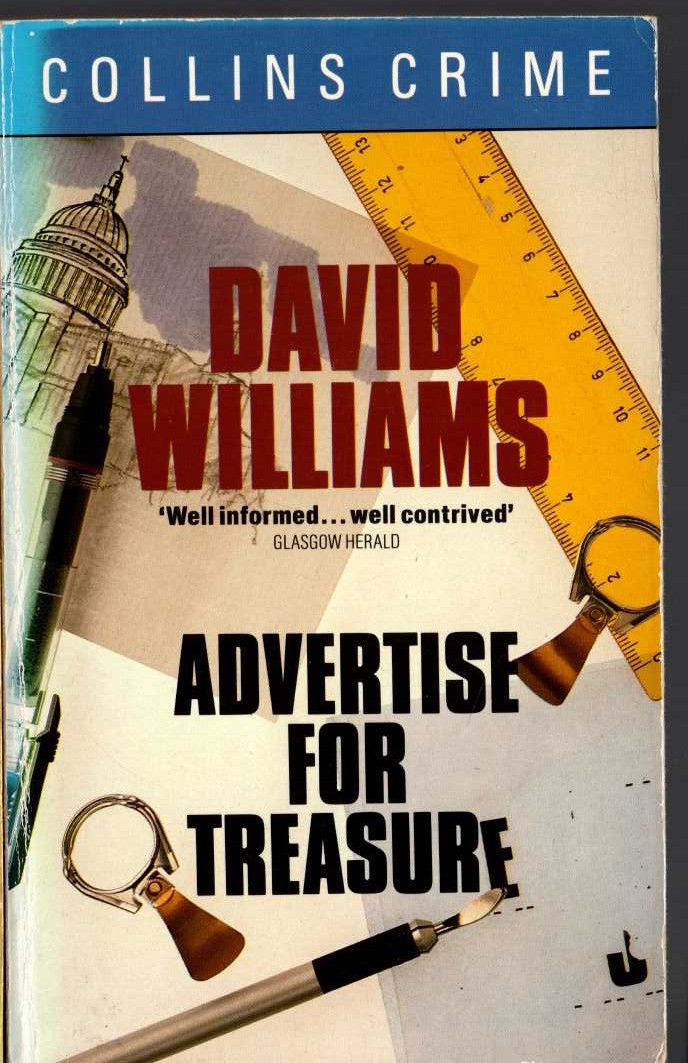 David Williams  ADVERTISE FOR TREASURE front book cover image