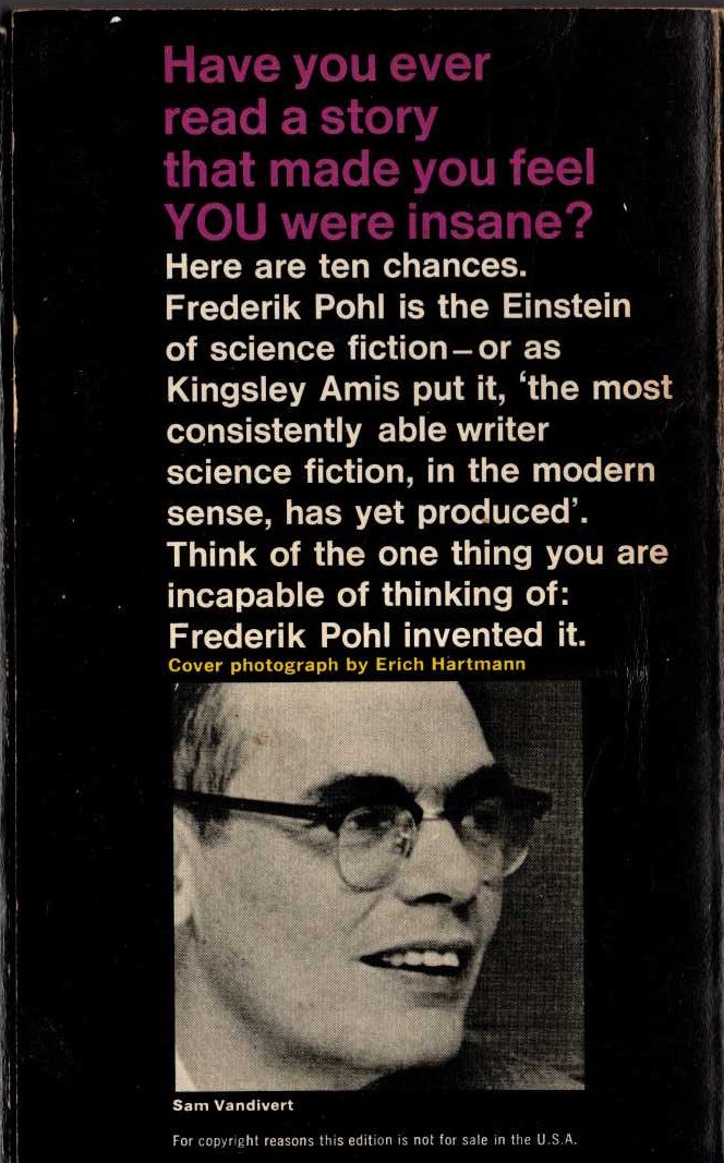 Frederik Pohl  ALTERNATING CURRENTS magnified rear book cover image