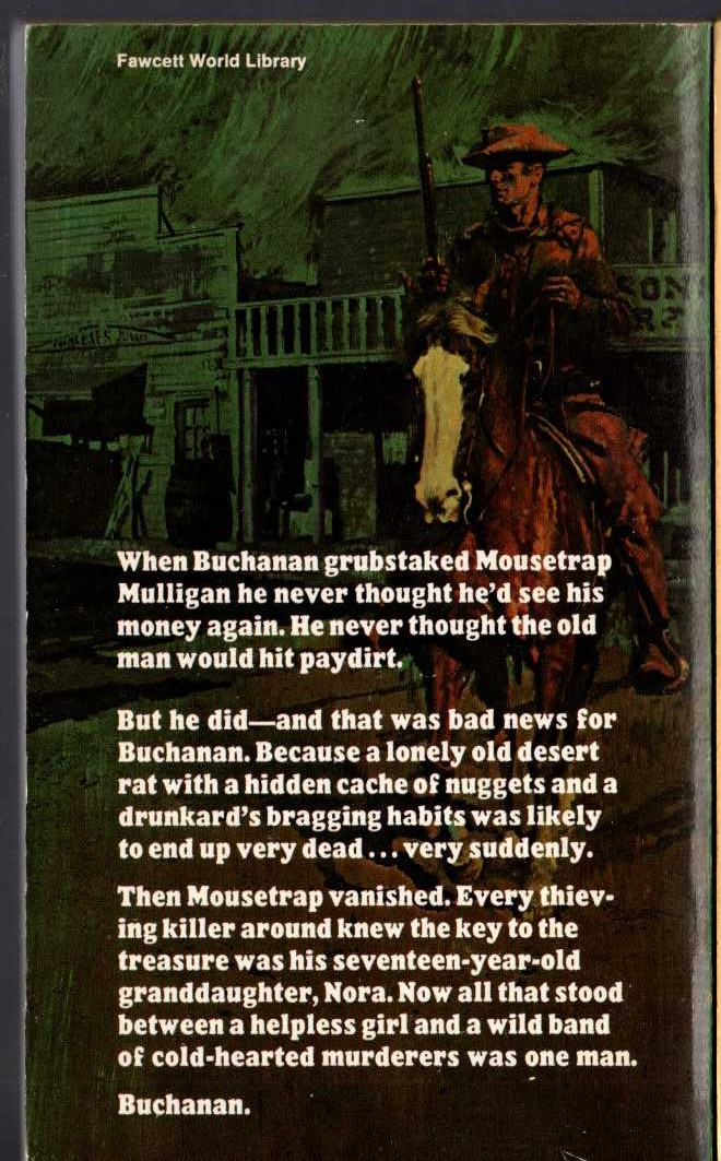 Jonas Ward  TRAP FOR BUCHANAN magnified rear book cover image
