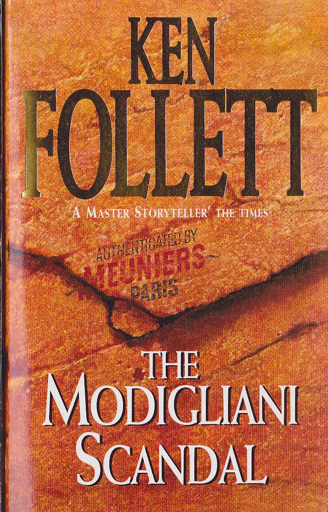 Ken Follett  THE MODIGLIANI SCANDAL front book cover image