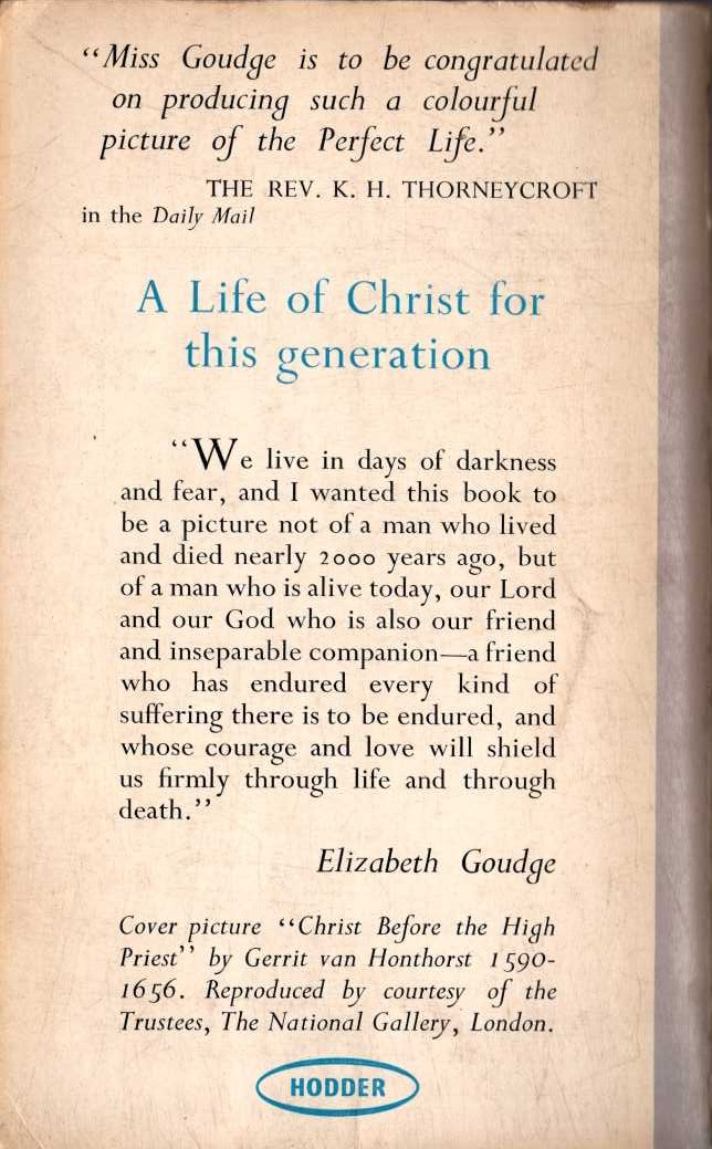 Elizabeth Goudge  GOD SO LOVER THE WORLD magnified rear book cover image