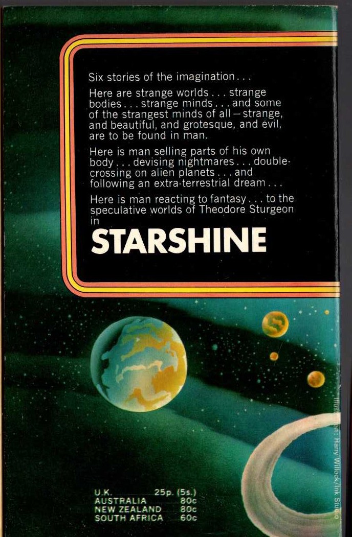 Theodore Sturgeon  STARSHINE magnified rear book cover image
