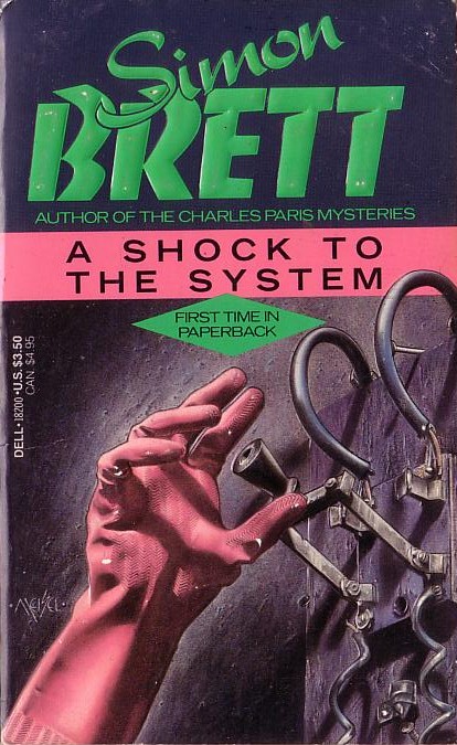 Simon Brett  A SHOCK TO THE SYSTEM front book cover image