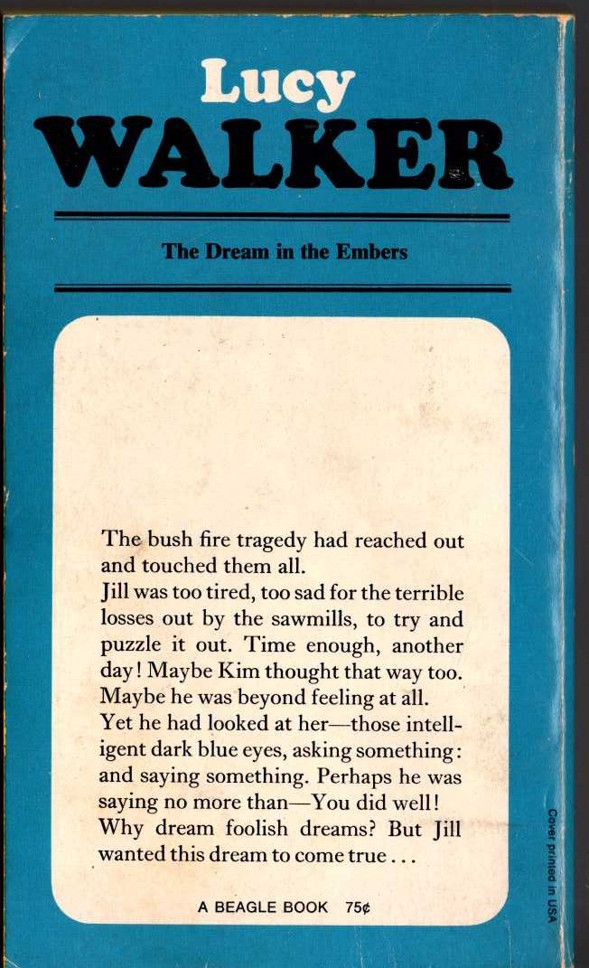 Lucy Walker  DOWN IN THE FOREST magnified rear book cover image