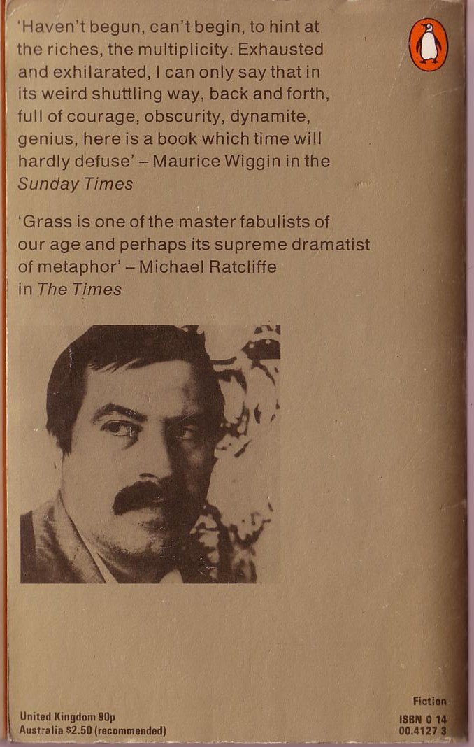 Gunter Grass  FROM THE DIARY OF A SNAIL magnified rear book cover image