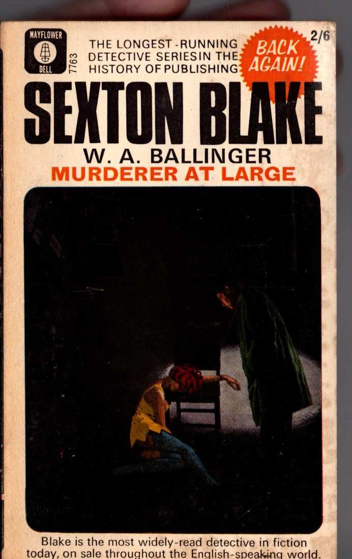 W.A. Ballinger  MURDERER AT LARGE (Sexton Blake) front book cover image