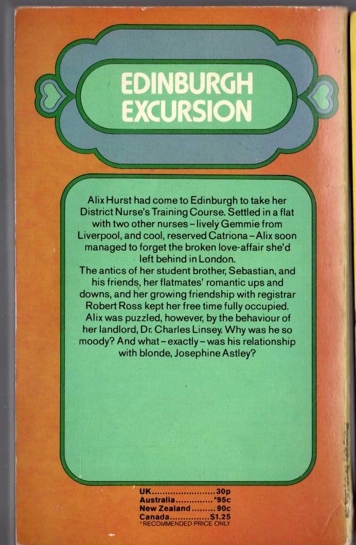 Lucilla Andrews  EDINBURGH EXCURSION magnified rear book cover image