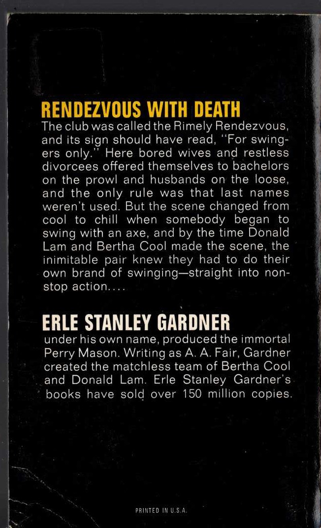 Rex Dolphin  MURDER GOES NAP (Sexton Blake) magnified rear book cover image