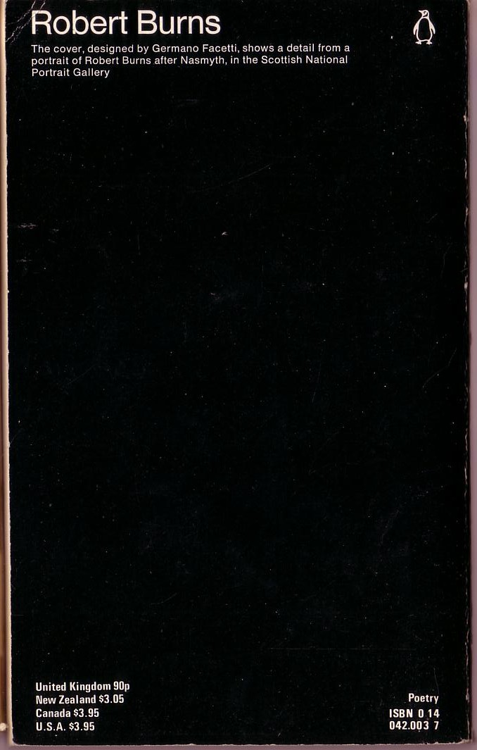 ROBERT BURNS: POEMS magnified rear book cover image
