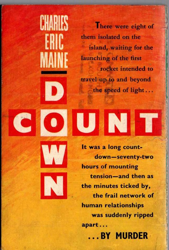 Charles Eric Maine  COUNT-DOWN magnified rear book cover image
